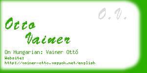 otto vainer business card