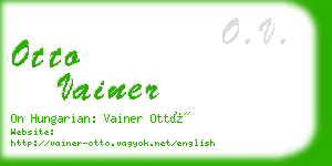 otto vainer business card